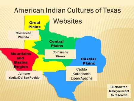 American Indian Cultures of Texas Websites