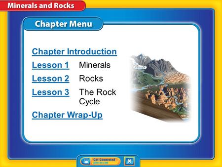 Chapter Introduction Lesson 1 Minerals Lesson 2 Rocks