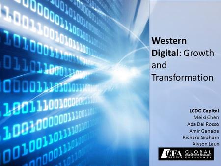 Western Digital: Growth and Transformation