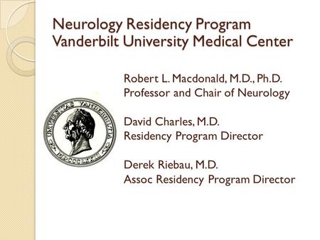 Neurology Residency Program Vanderbilt University Medical Center