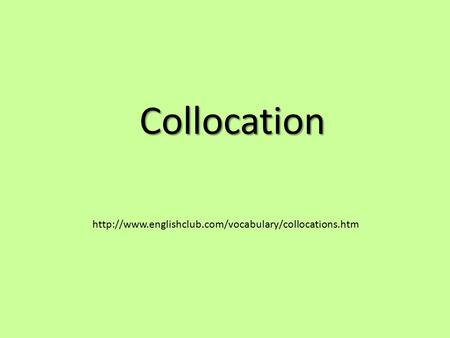 presentation collocation
