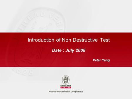Introduction of Non Destructive Test