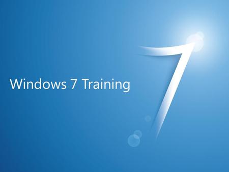 Windows 7 Training. Windows ® 7 Compatibility Installer Detection.