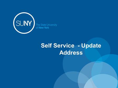 Self Service - Update Address. Self Service Features: Time and Attendance – available to employees that are active in using TAS. For those employees that.