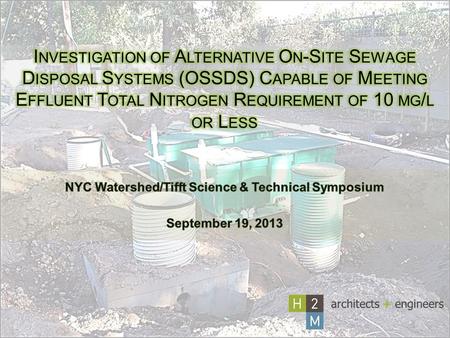 NYC Watershed/Tifft Science & Technical Symposium September 19, 2013