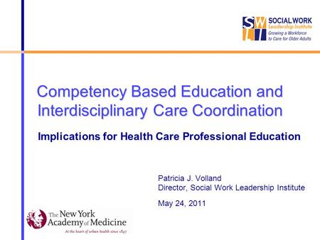 Competency Based Education and Interdisciplinary Care Coordination