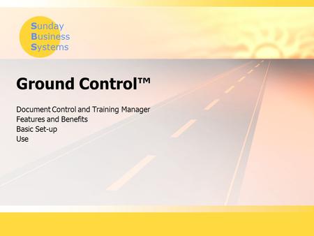 Ground Control™ Document Control and Training Manager