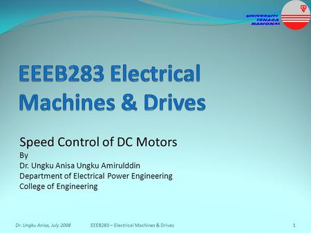 EEEB283 Electrical Machines & Drives