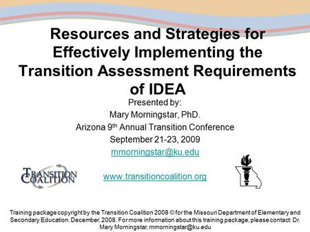 Arizona 9th Annual Transition Conference