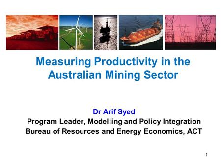 Measuring Productivity in the Australian Mining Sector