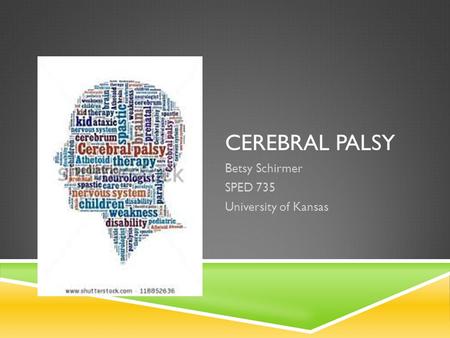 CEREBRAL PALSY Betsy Schirmer SPED 735 University of Kansas.