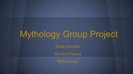 Mythology Group Project