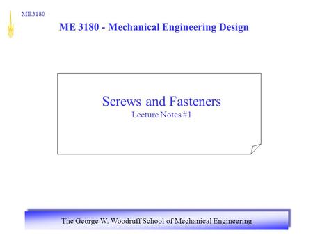 ME Mechanical Engineering Design