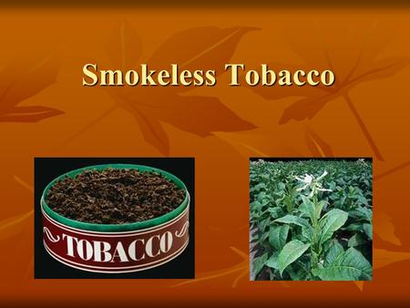 Smokeless Tobacco. Types Of Smokeless Tobacco Chewing Tobacco Snuff Snus.
