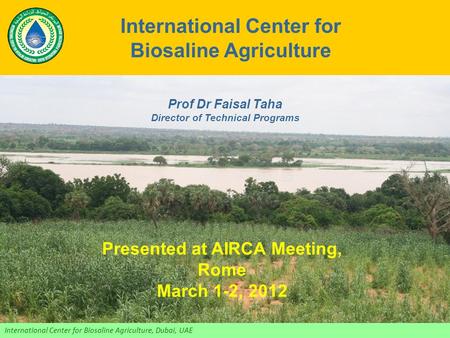 International Center for Biosaline Agriculture