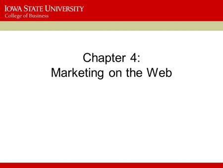 Chapter 4: Marketing on the Web