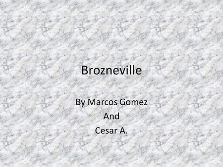 Brozneville By Marcos Gomez And Cesar A.. Great Migration The Great Migration was started by an estimate of 6 million African Americans moving from the.