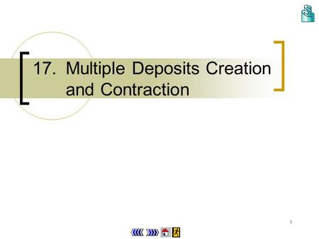 17. Multiple Deposits Creation and Contraction