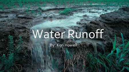 Water Runoff By: Kori Howell. Overview  Water Runoff defined  Importance  Type of water erosion  Effects on the Environment  Flooding  Causes of.