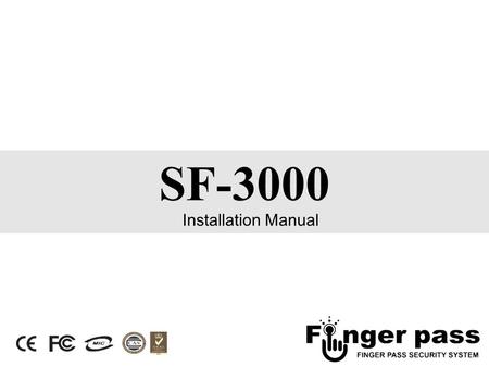 SF-3000 Installation Manual. 2 Back of SF-3000 3 CON400) USB connector - User can use USB memory stick after connect USB connector of key PCB. CON500)