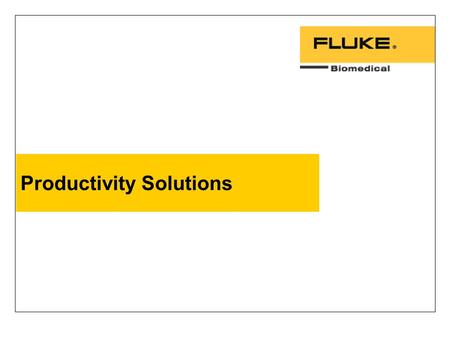 Productivity Solutions. 2 Healthcare challenges today: profitability Maximizing Profitability –Subjective approximations make it difficult to project.