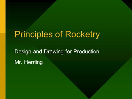Principles of Rocketry