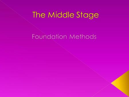  After an initial period of testing, conflict, and adjustment by members, the main focus of the middle stage turns to goal achievement.  During the.