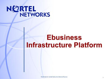 1 Restricted to Nortel Networks Internal Review Ebusiness Infrastructure Platform.