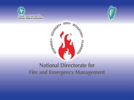 SEMINAR ON BUILDING COMMUNITY PREPAREDNESS AND RESILIENCE THE NATIONAL PERSPECTIVE KILLARNEY - 9 March 2012 Sean Hogan.