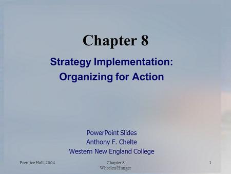 Strategy Implementation:
