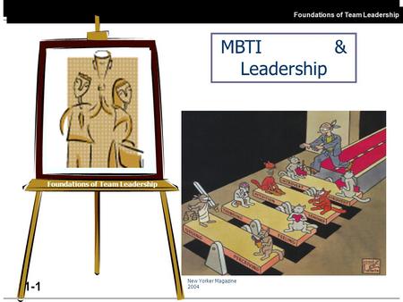 Open FTL Foundations of Team Leadership 11-1 Foundations of Team Leadership MBTI & Leadership New Yorker Magazine 2004.