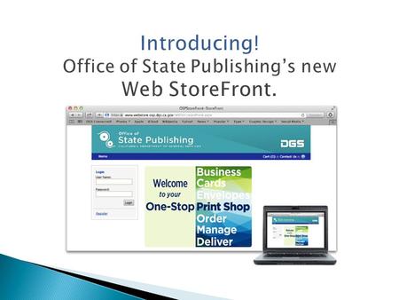 Introducing! Office of State Publishing’s new Web StoreFront.