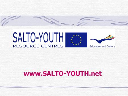 Www.SALTO-YOUTH.net. Support & Advanced Learning and Training Opportunities within the YOUTH Programme What is SALTO-YOUTH ? www.SALTO-YOUTH.net.