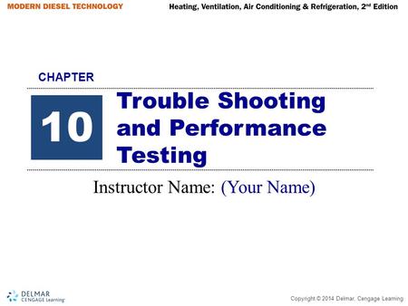 Trouble Shooting and Performance Testing