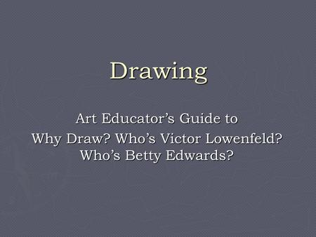 Drawing Art Educator’s Guide to
