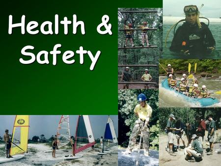 Health & Safety. Objectives Explain the health & safety factors which should be considered during crew planning and activitiesExplain the health & safety.