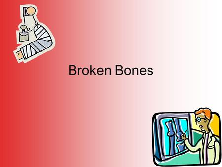 Broken Bones. Bones Bones are connective tissue. Bones have a soft center that is full of bone marrow, where blood cells are made. Bones support the body,