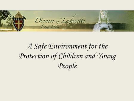 A Safe Environment for the Protection of Children and Young People.