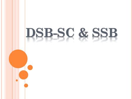 DSB-SC & SSB.