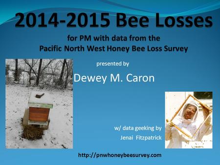 Presented by Dewey M. Caron w/ data geeking by Jenai Fitzpatrick