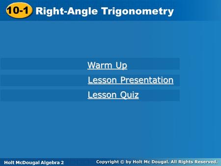 Right-Angle Trigonometry