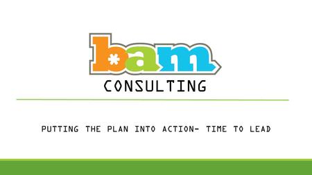 PUTTING THE PLAN INTO ACTION- TIME TO LEAD CONSULTING.