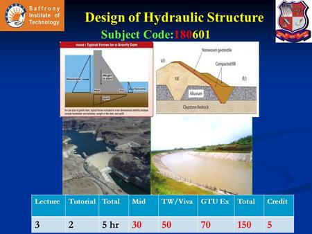 Design of Hydraulic Structure
