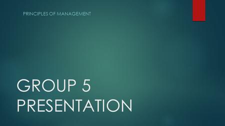 GROUP 5 PRESENTATION PRINCIPLES OF MANAGEMENT. OUTLINES  DEFINITIONS OF:  PERSONALITY  PERSONALITY TRAITS  LEADERSHIP  TYPES OF LEADERSHIP  TRAITS.