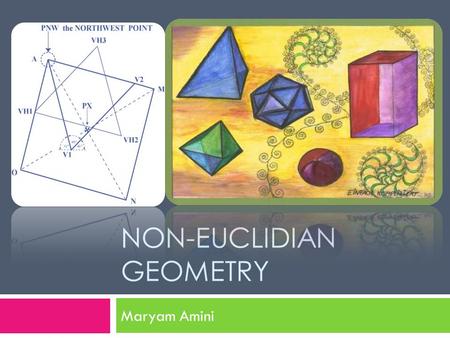 NON-EUCLIDIAN GEOMETRY Maryam Amini. Main Objectives :  Understand the basic idea of Euclidean Geometry  Understand the basic idea of non- Euclidean.