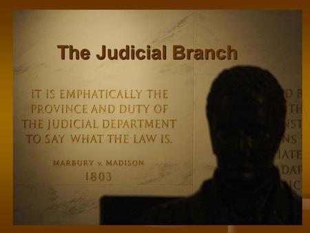 The Judicial Branch. Separation of Powers I. The Judicial Branch A. Article III B. Interprets the laws C. Determines Constitutionality D. Protects our.