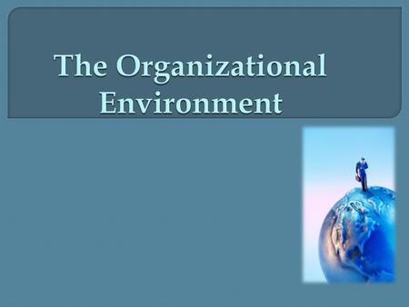 The Organizational Environment