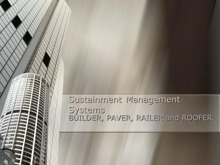 Sustainment Management Systems