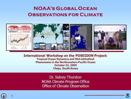 NOAA’s Global Ocean Observations for Climate