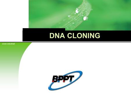 DNA CLONING.